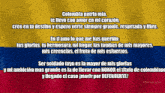 a poster that says ' colombia patria mia te levo con amor en mi corazon '