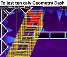 a screenshot of geometry dash with a red x