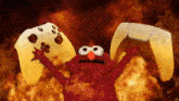 Elmo Fire Elmo Meme GIF - Elmo Fire Elmo Meme Aim Assist GIFs