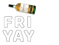 a bottle of singleton 12 year old scotch whiskey is poured into the word fri yay