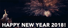 Happy New Year 2018 GIF - Happy New Year2018 Fire Works GIFs