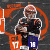a bengals football player is holding a ball