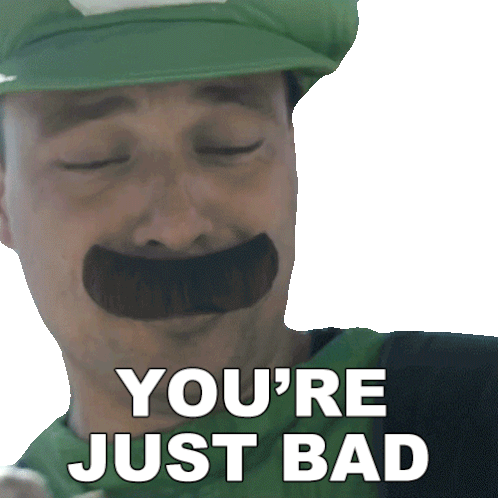 Youre Just Bad Luigi Sticker - Youre Just Bad Luigi Jordyn Stickers