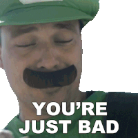 Youre Just Bad Luigi Sticker - Youre Just Bad Luigi Jordyn Stickers
