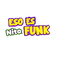a colorful logo that says eso es nitto funk