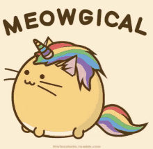 Rainbow Meowgical GIF - Rainbow Meowgical Rainbow Cat GIFs