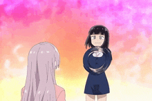 a cartoon of a girl with a circle around her neck