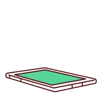 a cartoon bear is sitting on top of a cell phone with chinese writing behind it