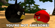 youre not awesome your not cool i dont like you youre not great angry birds in minecraft