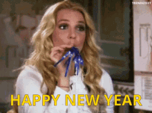 Happy New Year Party Horn GIF