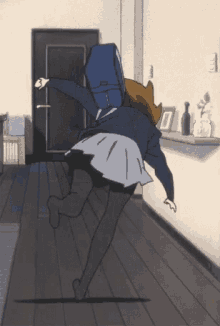 anime girl tripping
