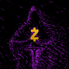 a purple background with a yellow letter z in the center