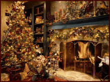 Christmas Fireplace Background GIFs | Tenor