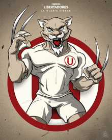a cartoon drawing of a lion with the words libertadores la gloria eterna on the bottom