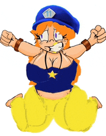 a cartoon character wearing a blue hat with the number 11