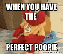 Poop Perfect GIF - Poop Perfect Elmo GIFs