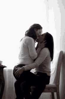 Lesbian Kissing Lgbt GIF