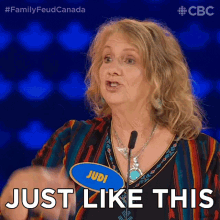 Just Like This Judi GIF - Just Like This Judi Family Feud Canada GIFs