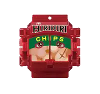 a red toy that says ' hirhiri ' on the top of it