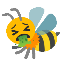 Bee Barf Bee Sticker