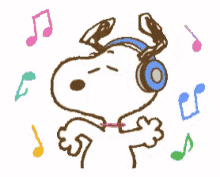 Snoopy Music GIF - Snoopy Music When Jam Comes On GIFs