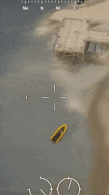 an aerial view of a boat with the numbers nw n ne and e on it