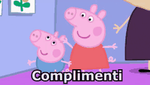 Peppa Pig Complimenti Bravo Brava Bravissimo Bravissima GIF - Peppa Pig Good Job Well Done GIFs