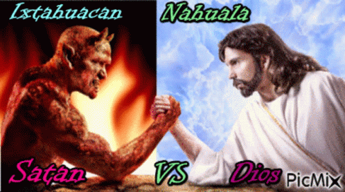 god vs devil arm wrestling