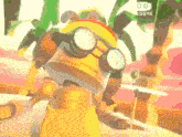 a cartoon character wearing goggles and a hat with the letters reggae on the bottom