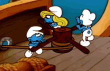 Smurfette Mooring Winches GIF - Smurfette Mooring Winches Anchor Winch GIFs