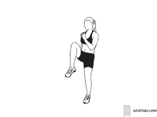 High Knees Work Out GIF