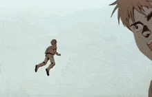 a cartoon of a boy with a toy on his back