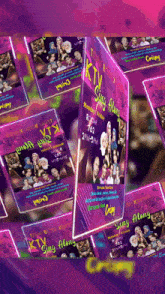 a poster for ktv sing along shows a group of people on it