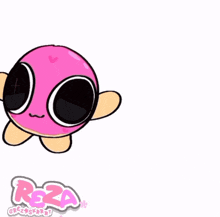 a drawing of a cartoon character with the name reza on it