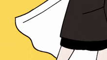 a drawing of a person with a white cape on their head