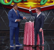 Denny Corby George Wallace GIF - Denny Corby George Wallace Shake Hands GIFs