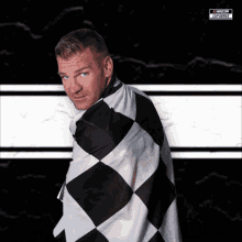 Flag Over Shoulders Clint Bowyer GIF