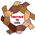 Together Vs Hate Together Sticker - Together Vs Hate Together Hands Stickers