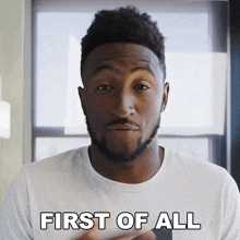 First Of All Marques Brownlee GIF - First Of All Marques Brownlee First Things First GIFs