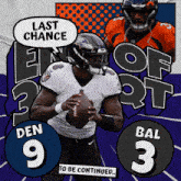 Baltimore Ravens (3) Vs. Denver Broncos (9) Third-fourth Quarter Break GIF - Nfl National Football League Football League GIFs