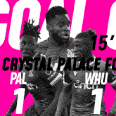 a poster for crystal palace fc shows three players