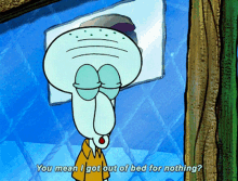 Spongebob Squidward GIF - Spongebob Squidward You Mean I Got Out Of Bed For Nothing GIFs