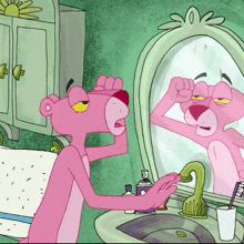 Cleanliness Pink Panthere GIF - Cleanliness Pink Panthere Washing GIFs