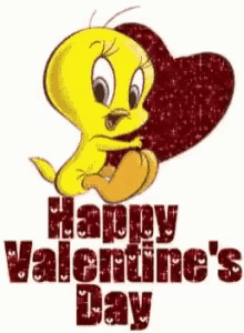 Happy Valentines Day Tweety Bird GIF - Happy Valentines Day Tweety Bird Heart Day GIFs