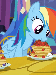 My Little Pony Rainbow Dash GIF - My Little Pony Rainbow Dash Eating GIFs