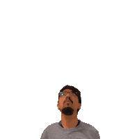 a man blowing out a star with the number 14 behind him